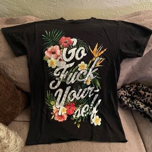 “Go Fck Yourself” funny floral offensive